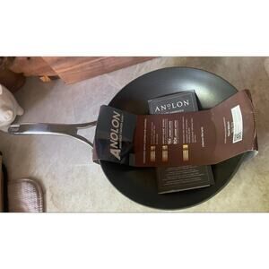 Anolon 12” stir fry pan copper luxe wok NEW